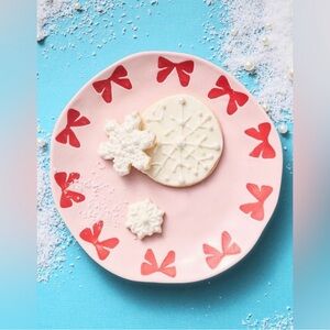 Anthropologie Vida Icon Stoneware Dessert Plate: Holiday Edition NWT